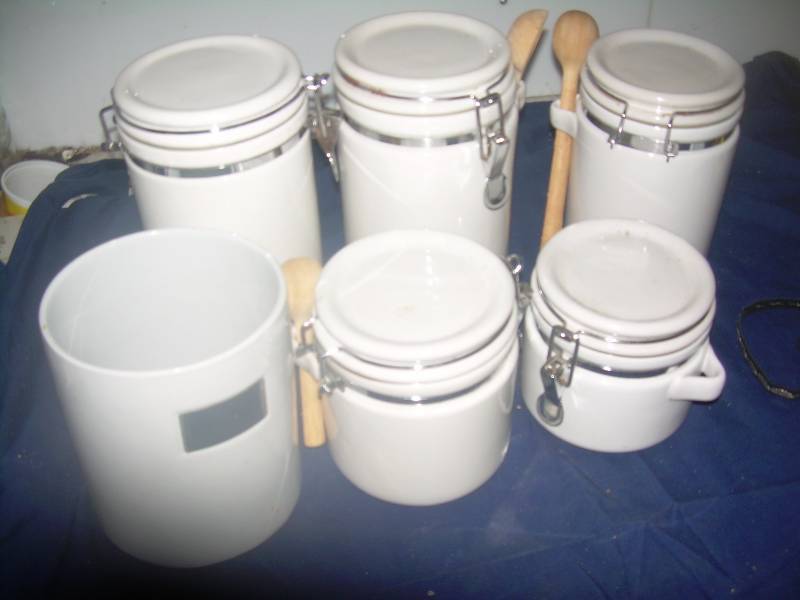 6 PC GLASS CANESTER SET