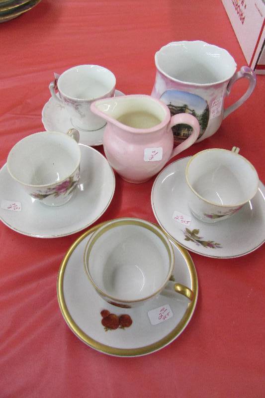 lot 244 image: VINTAGE COFFEE CUPS AND SAUCERS