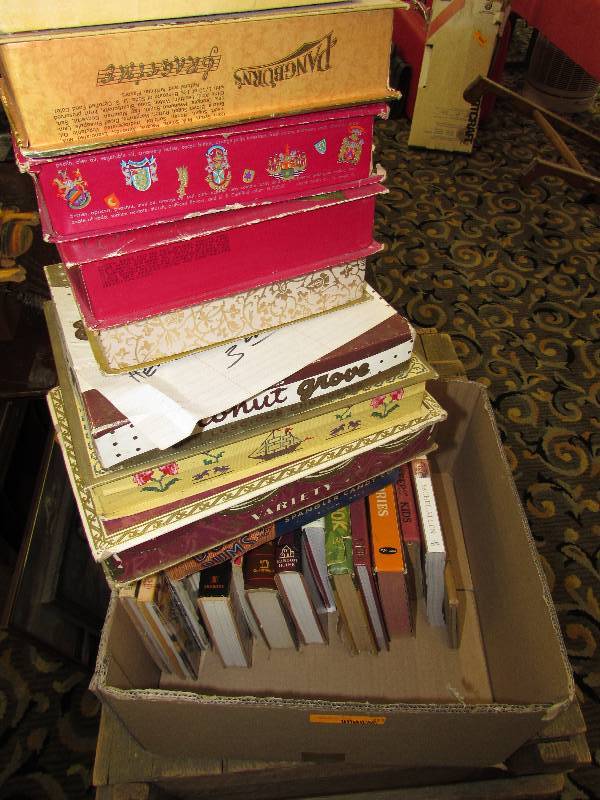 lot 214 image: COOK BOOKS AND CANDY BOXES