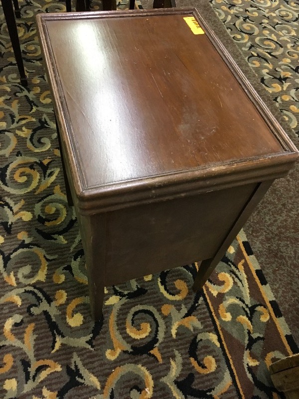 lot 300 image: VINTAGE RECORD CABINET  SIDE TABLE