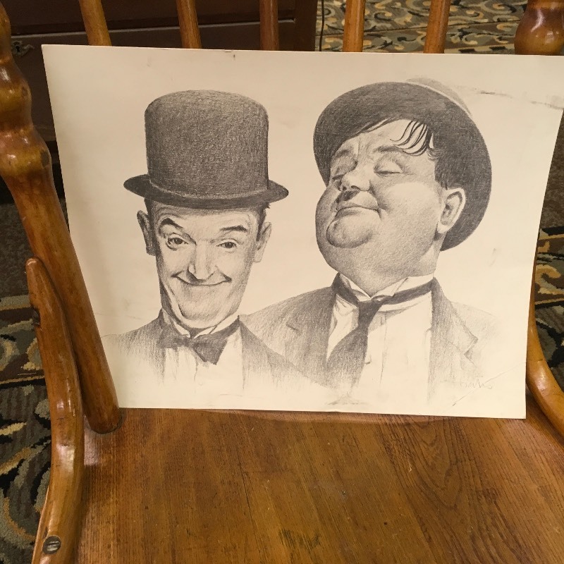 lot 297 image: LAUREL AND HARDY PICTURE