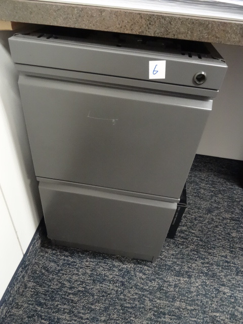 15 metal 2 drawer ped. No top. ...