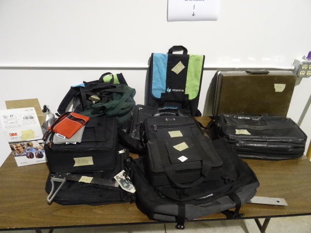 Brief case and misc carrying bags....