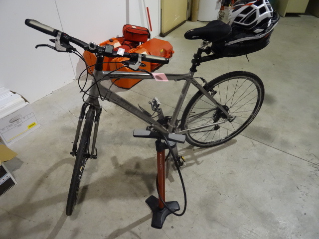 Trex bicycle with pump helmet and s...