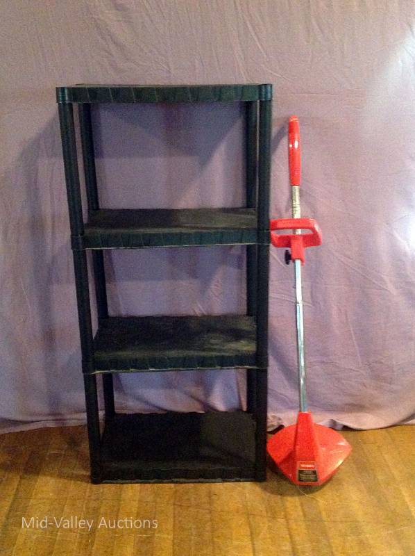 lot 40 image: Shelving Unit & Electric Trimmer