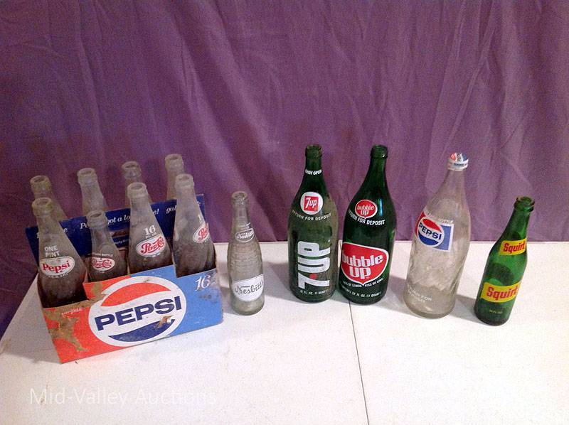 lot 166 image: Assorted Old Soda Bottles