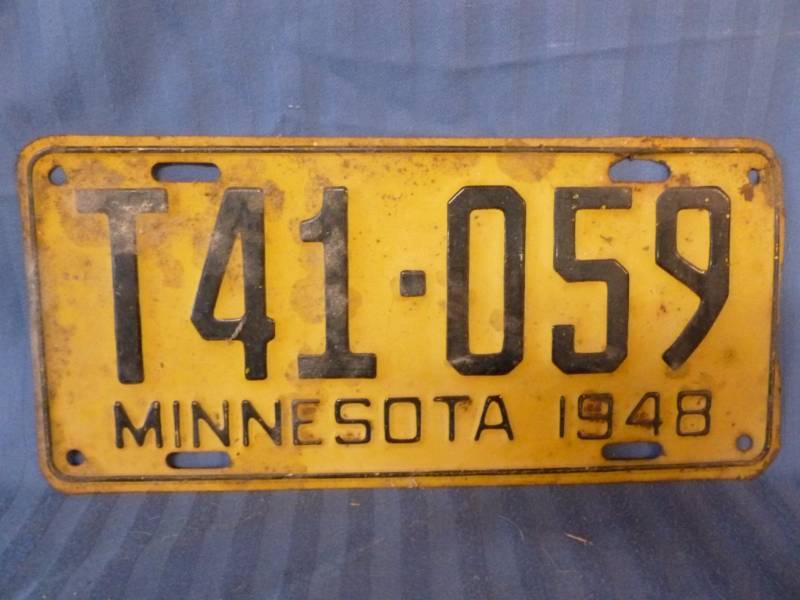 lot 63 image: Vintage License Plate