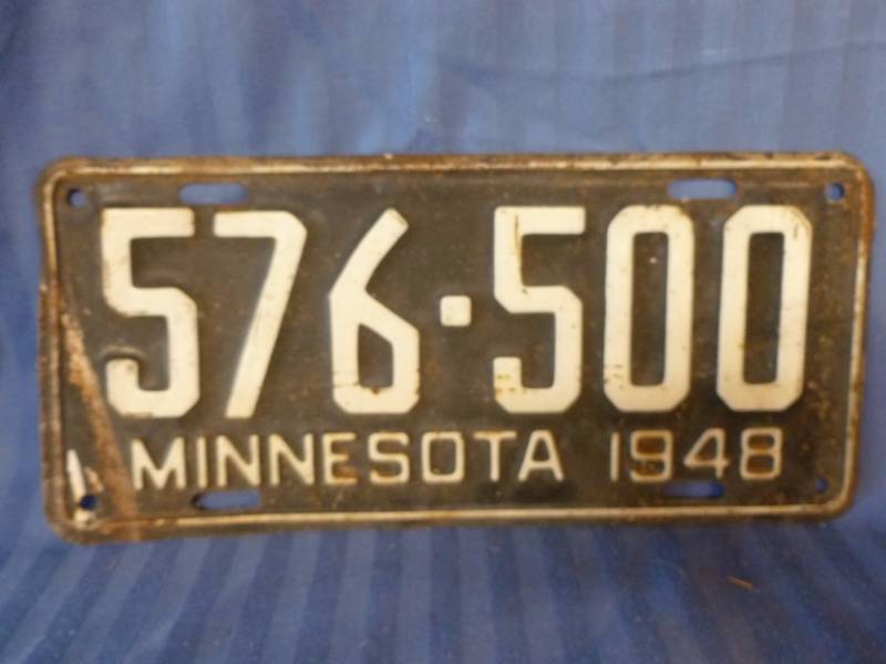lot 65 image: Vintage License Plate