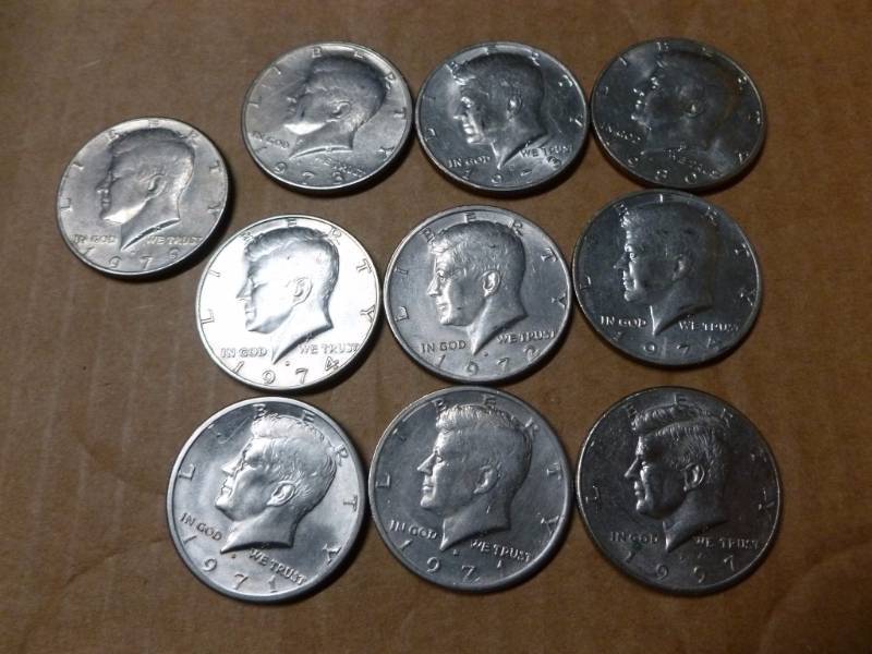 lot 153 image: Kennedy Half Dollars
