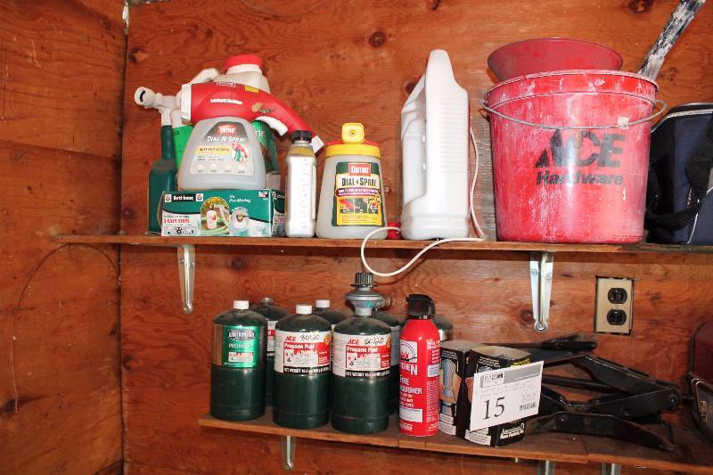 lot 15 image: Shelf lot of Garden Goods