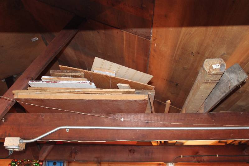 lot 24 image: Various Lengths of Misc. Loose Wood within Garage