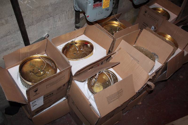 lot 29 image: 5 Box Lot of Various Light Fixtures, Approx. 11 Wide, First Come, First Serve