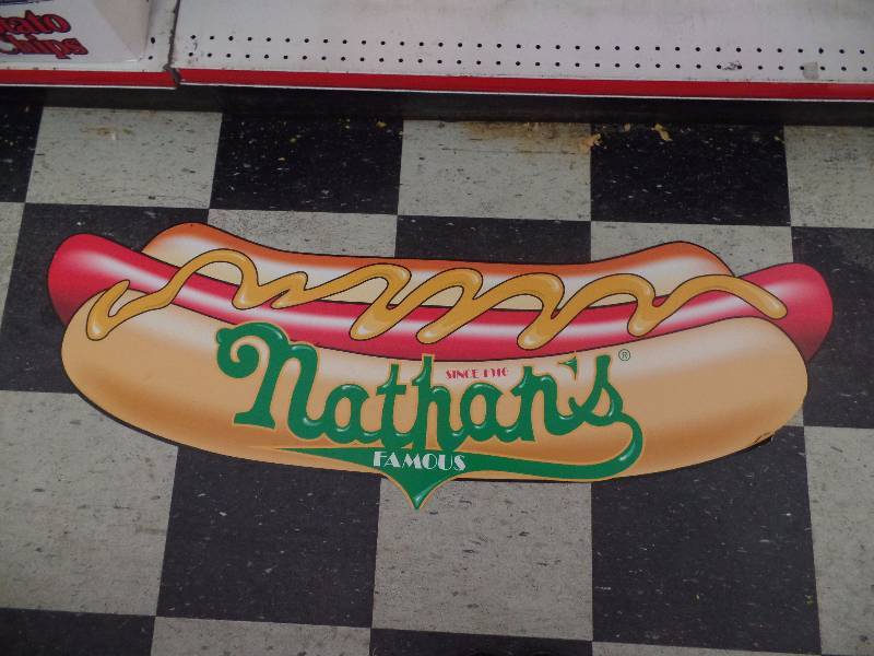 Nathans Hot Dog Sign