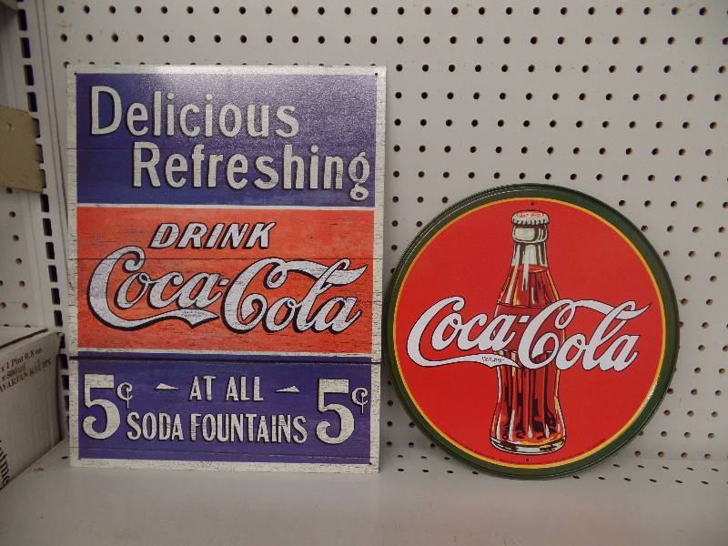 2 Coca Cola Signs