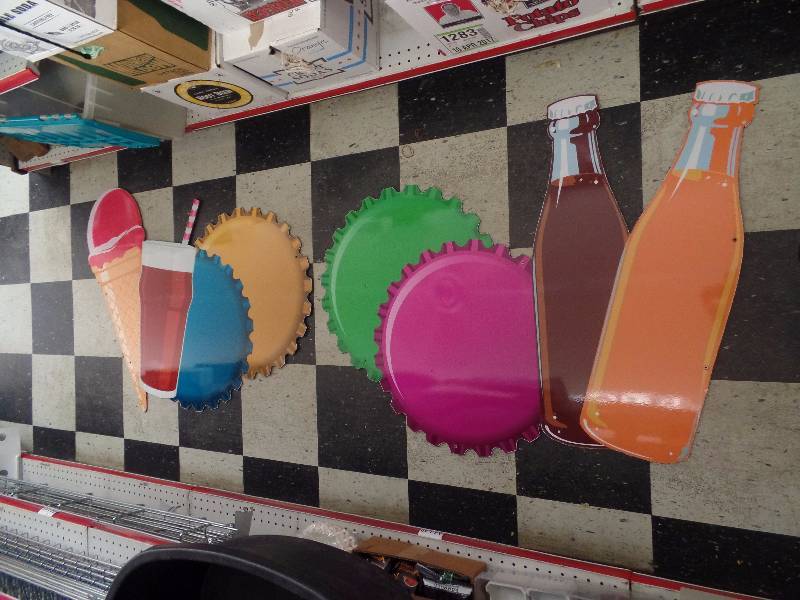 Soda, Ice Cream, Bottle Cap & metal sign