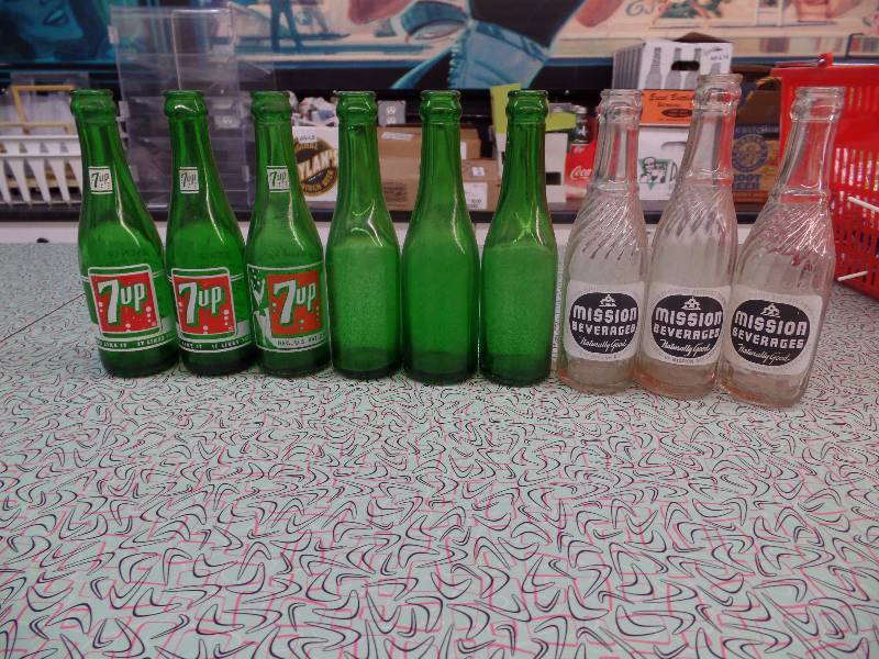 lot 47 image: Glass soda bottles