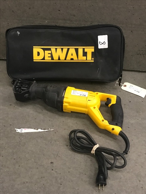 lot 8 image: DeWAlt 115Volt Reciprocatin Saw Wit...