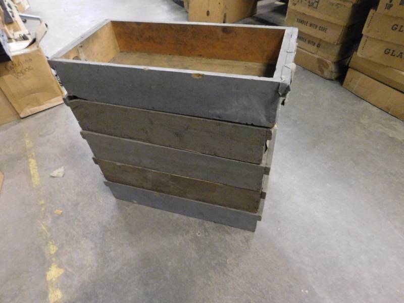 lot 25 image: Vintage Wooden Bins