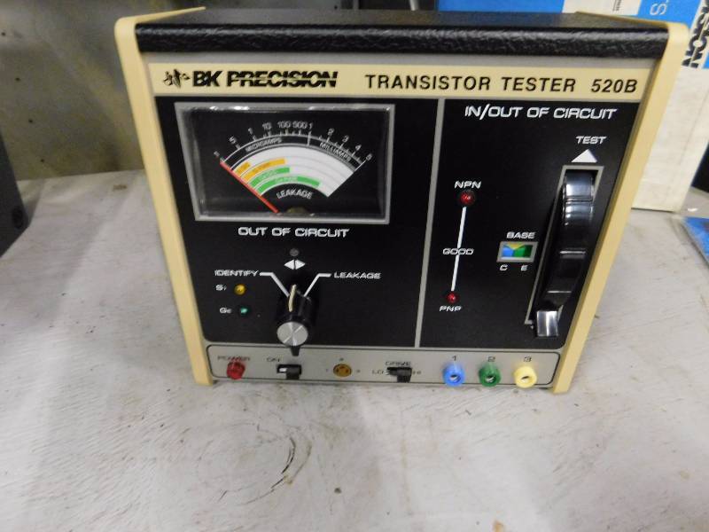 lot 34 image: BK Precision Transistor Tester 520B & 3 Mercer Vom-Multitesters