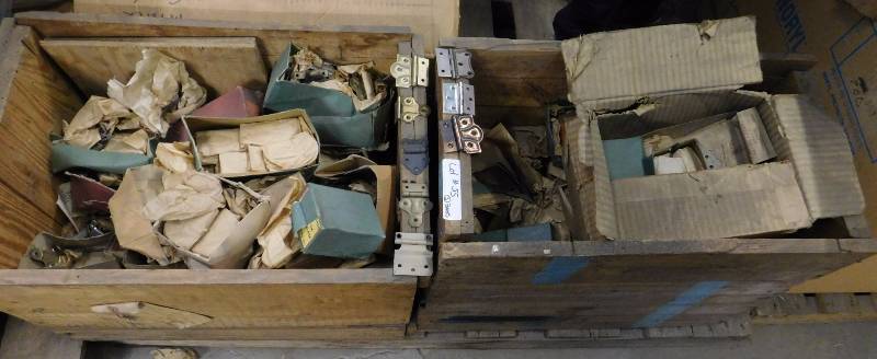 lot 55 image: Vintage Metal Door Hinges
