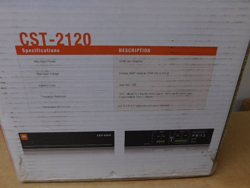lot 87 image: NEW JBL CST-2120 Commercial Transformer