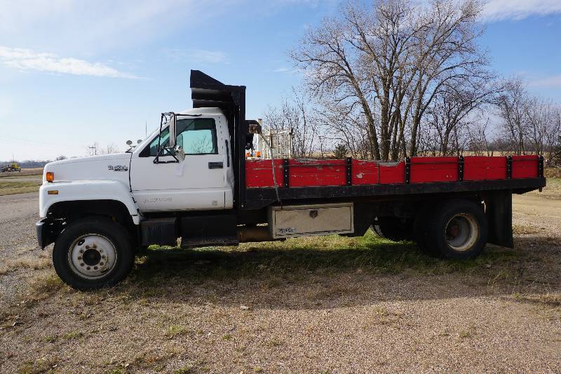 1996 GMC TopKick Kodiak Flat Bed Dump Truck