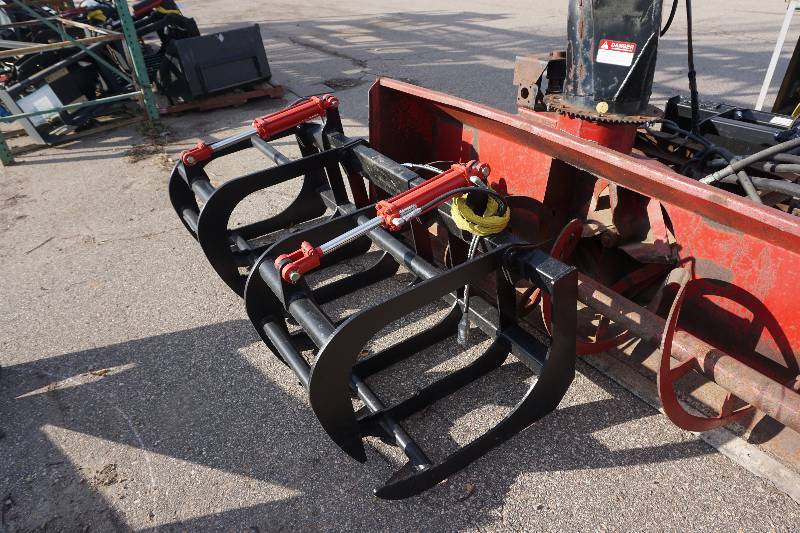 Universal Mount Bobcat Skid Loader Skid Steer 72 Double Ram Root Grapple Bucket