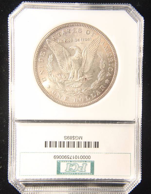 1889-S MORGAN SILVER DOLLAR MS62 PCI