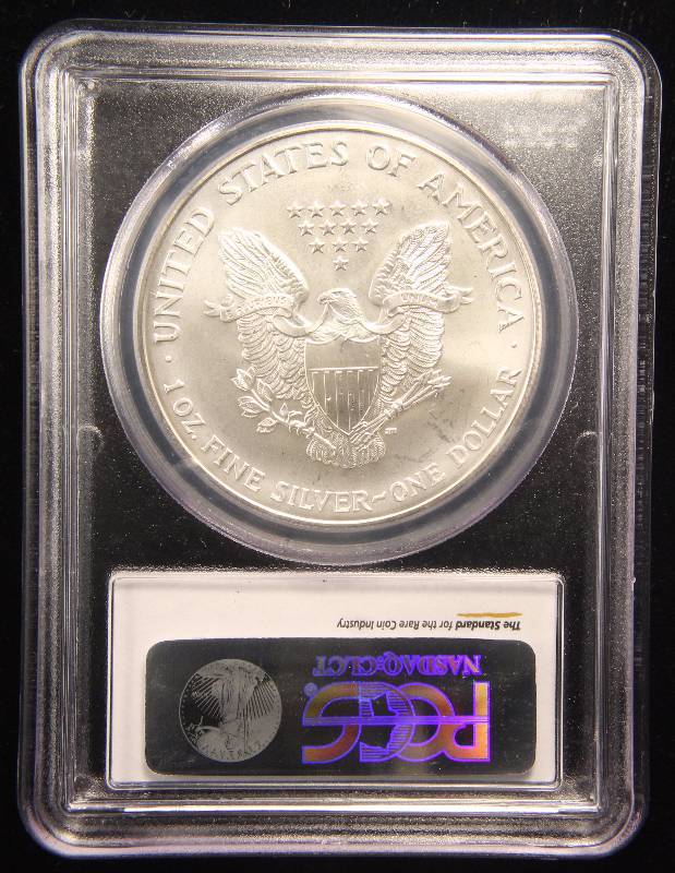 1998 AMERICAN SILVER EAGLE 1 TROY OZ. .999 FINE SILVER GEM BU PCGS