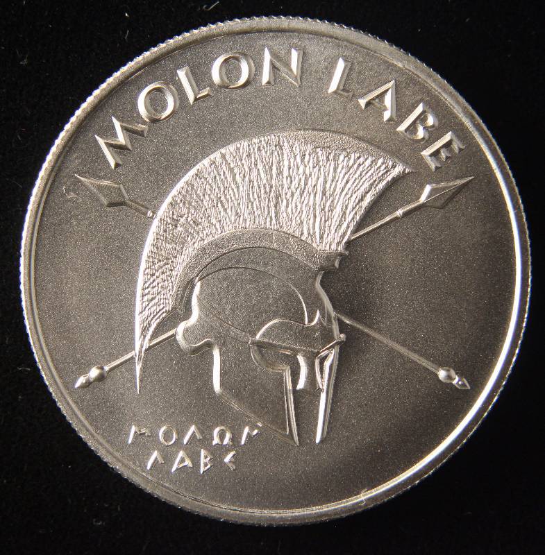 1 TROY OZ. .999 FINE SILVER 2017 COME & TAKE IT PISTOLS ROUND