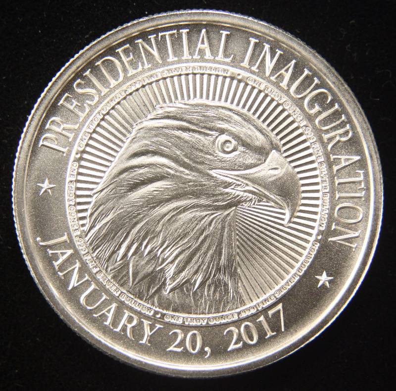 1 TROY OZ. .999 FINE SILVER 1-20-17 TRUMP PRESIDENTIAL INAUGURATION