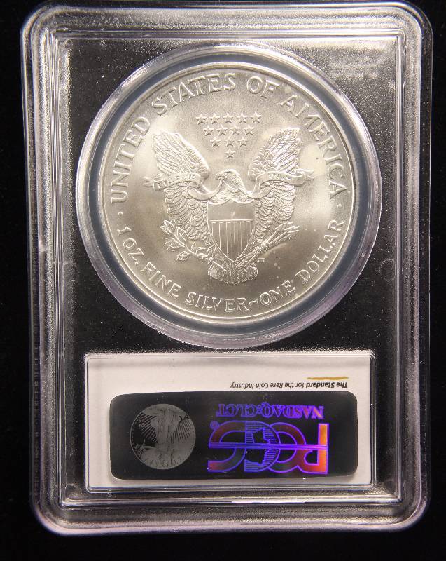 2003 AMERICAN SILVER EAGLE 1 TROY OZ. .999 FINE SILVER GEM BU PCGS