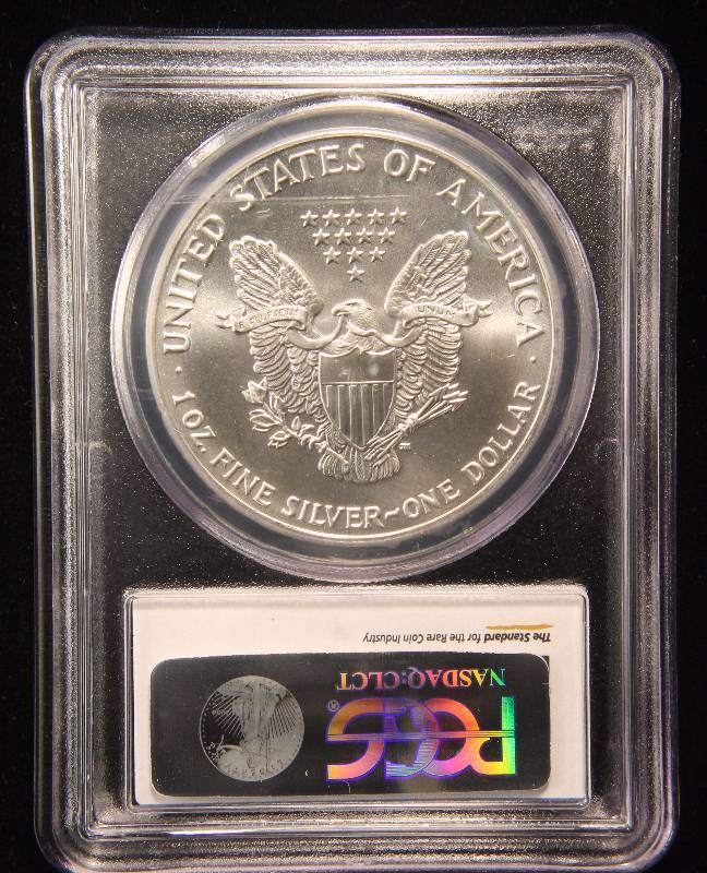 1989 AMERICAN SILVER EAGLE 1 TROY OZ. .999 FINE SILVER GEM BU PCGS