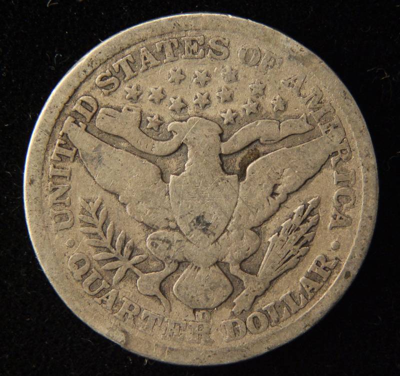 1892-O BARBER SILVER QUARTER