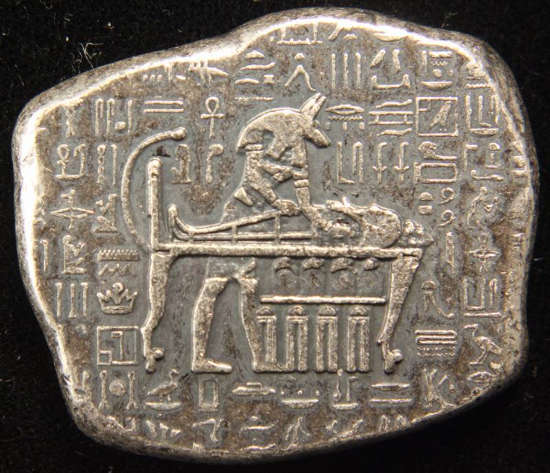 1 TROY OZ. .999 FINE SILVER EGYPTIAN ANUBIS