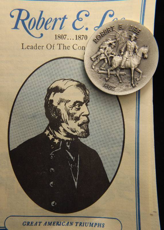 VINTAGE ROBERT E. LEE 1.1 TROY OZ. STERLING SILVER ART ROUND LONGINES SYMPHONETTE SOCIETY