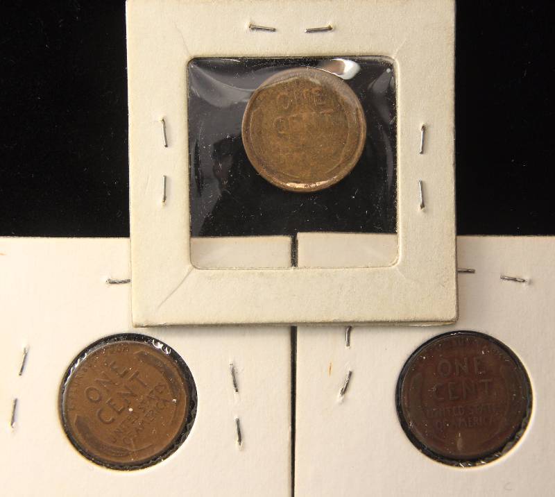 1909 VDB, 1918 & 1918-D WHEAT CENTS