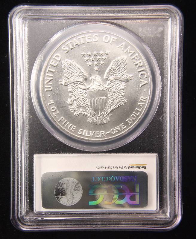 1992 AMERICAN SILVER EAGLE 1 TROY OZ. .999 FINE SILVER GEM BU PCGS