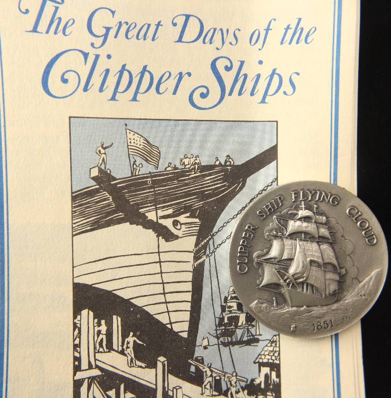 VINTAGE CLIPPER SHIPS 1.11 TROY OZ. STERLING SILVER ART ROUND LONGINES SYMPHONETTE SOCIETY