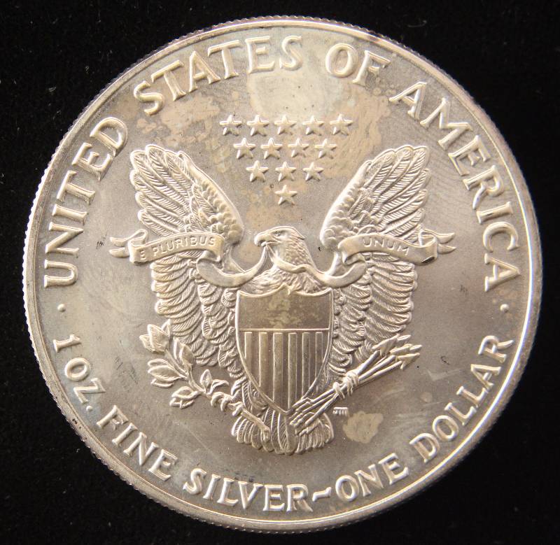 1991 AMERICAN SILVER EAGLE 1 TROY OZ. .999 FINE SILVER DOLLAR