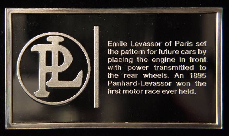 VINTAGE 1895 PANHARD-LEVASSOR AUTO 1000 GRAINS (2.08 TROY OZ.) STERLING SILVER BAR