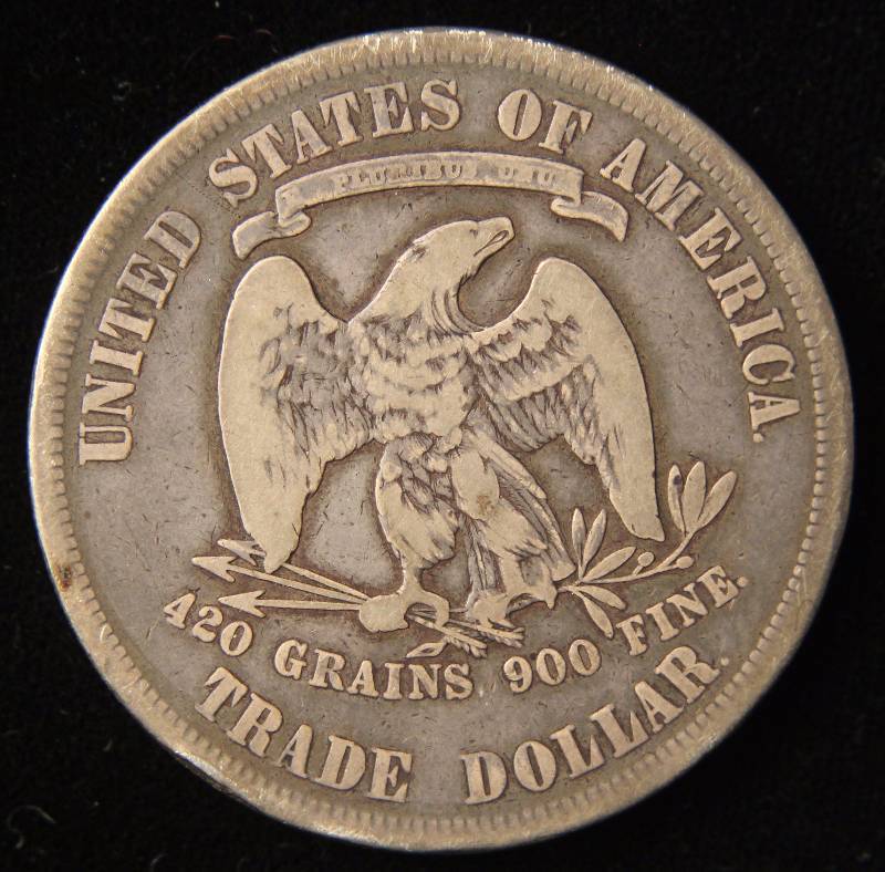 RARE 1877 POTTY DOLLAR MODIFIED US TRADE DOLLAR