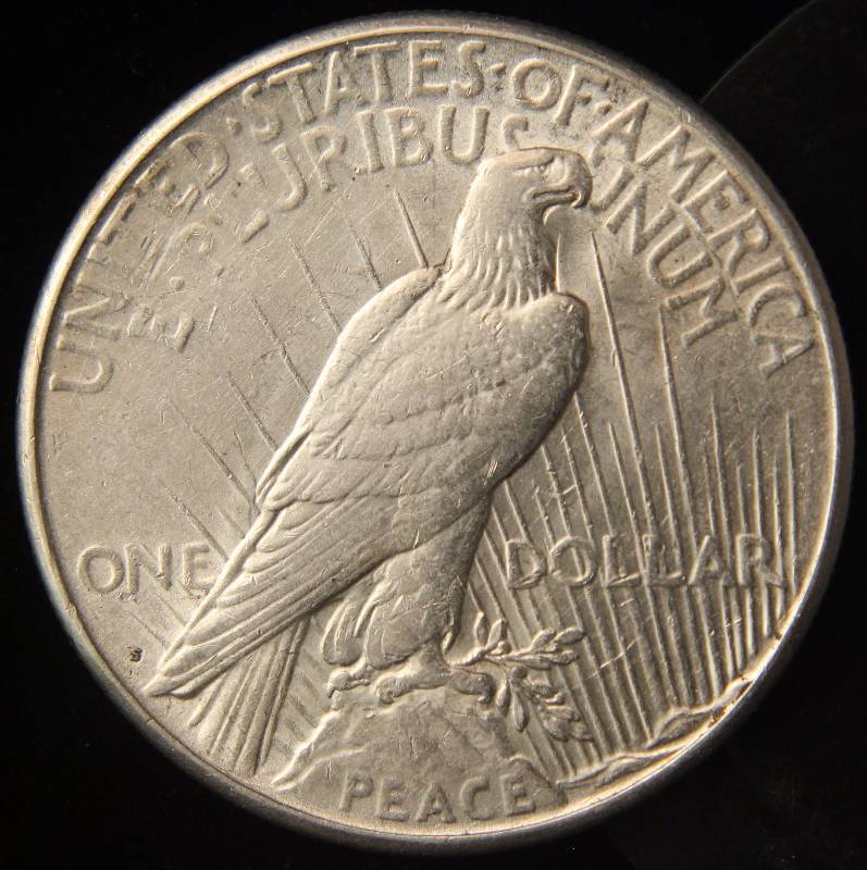 1923-S PEACE SILVER DOLLAR UNC DETAILS light reverse scratches