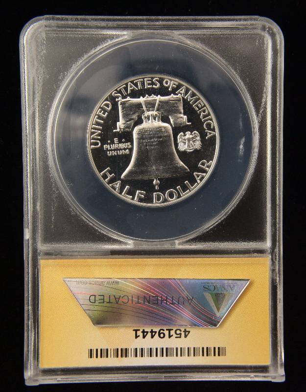 1958 PROOF FRANKLIN SILVER HALF DOLLAR PF66 ANACS
