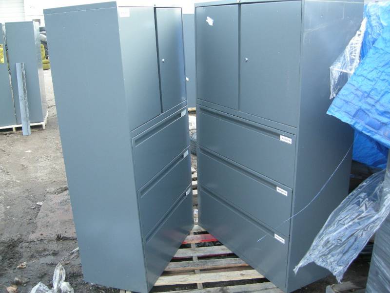 lot 215 image: Two Commercial Office Specialty Lateral File Cabinets