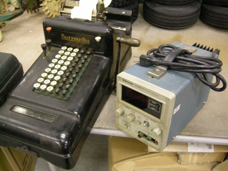 lot 322 image: Vintage Tektronix and Burroughs Measuring Devices