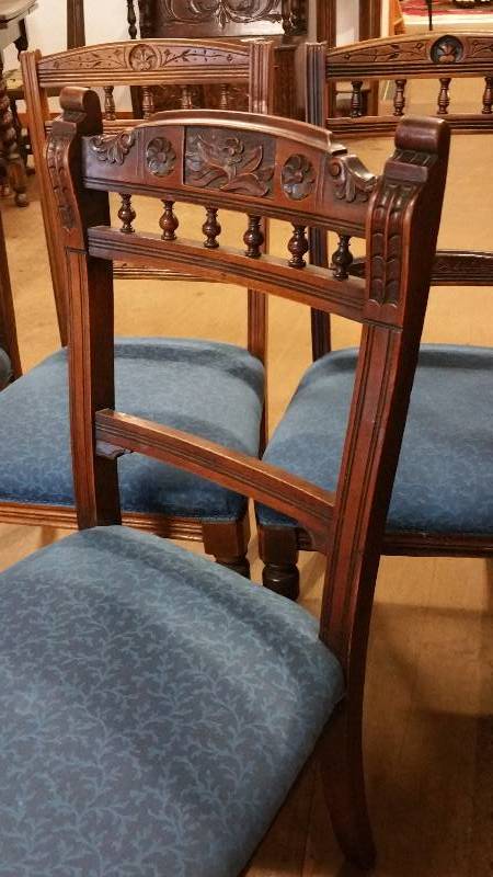 (6) Carved Wood Chairs