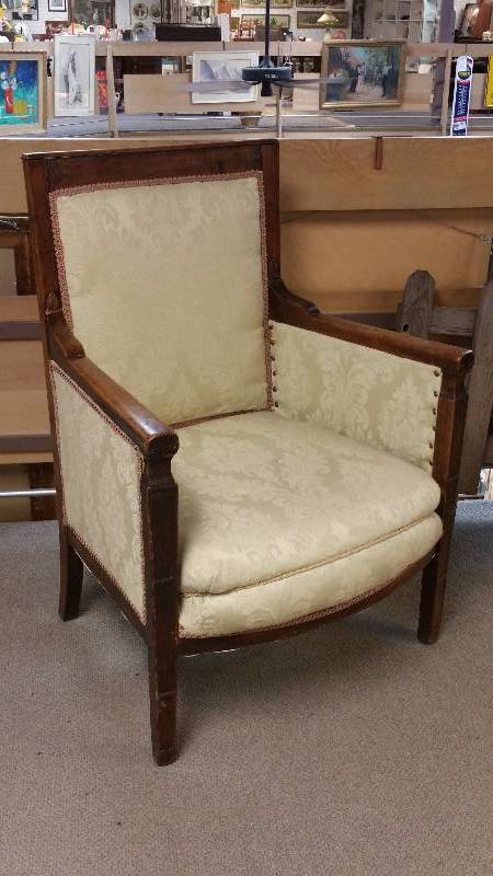 Circa 1840 Mahogany Upholstered Chair