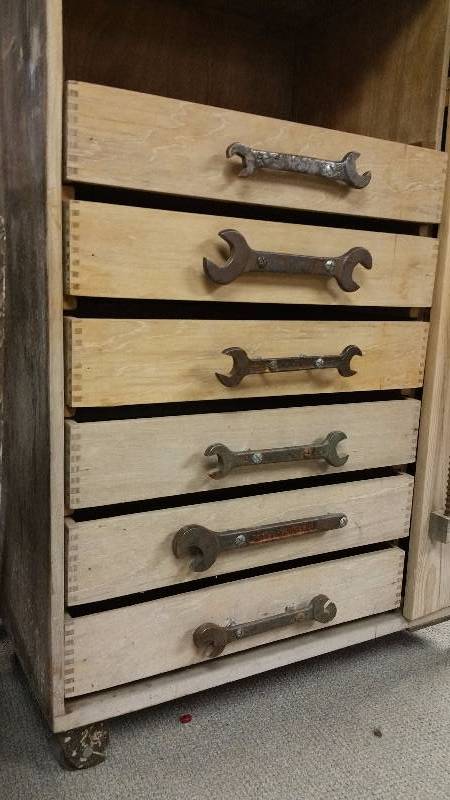 Repurposed Industrial Themed Cabinet