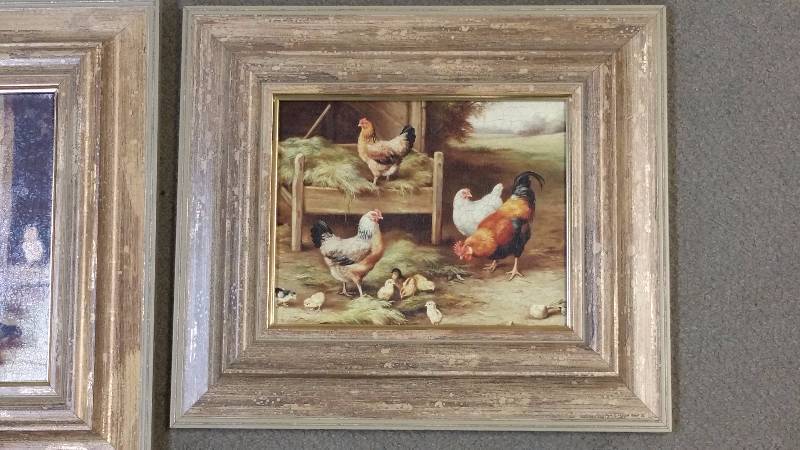 Ducks and Chicken Framed Art